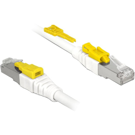 Delock cavo di rete rj-45 sicuro con cat.6a (bianco, 85335, 5 metri)