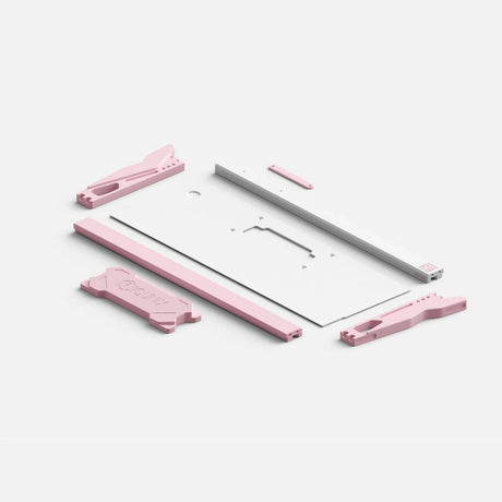 Tastiera da gioco con interruttore magnetico rosa Iqunix ez63 (bianca, layout USA (qwerty), gateron magnetic jade pro, 60%, rgb, copritasti double shot pbt)