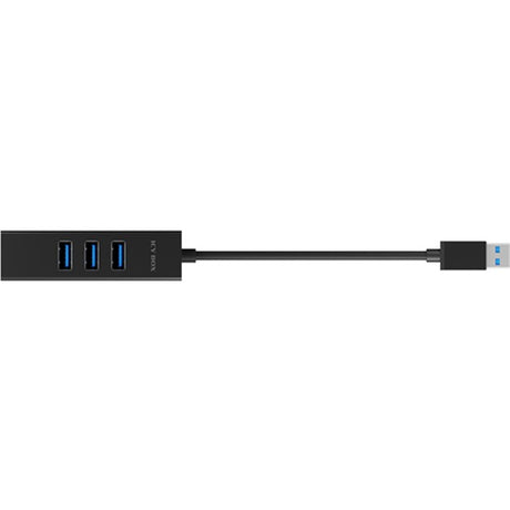 Hub USB Icy box ib-hub1419-lan (nero, 3x USB-A 3.2 (5 Gbit s), 1x LAN)