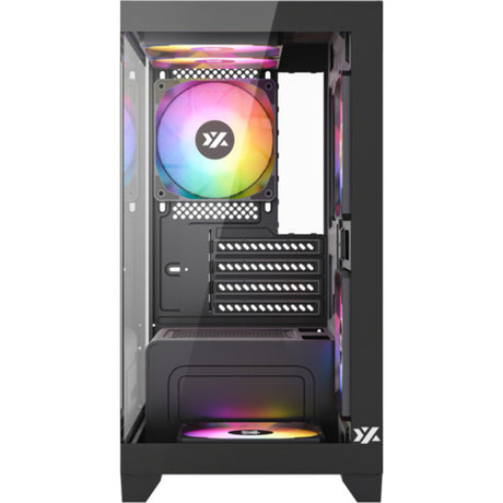 Custodia midi tower Xyz PC Gear Titanium View Lite (nera | 2x USB-A | vetro temperato)