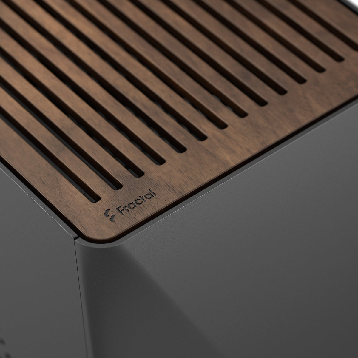 Custodia mini tower color carbone era 2 dal design frattale (grigio scuro | 2x USB-A | 1x USB-C)