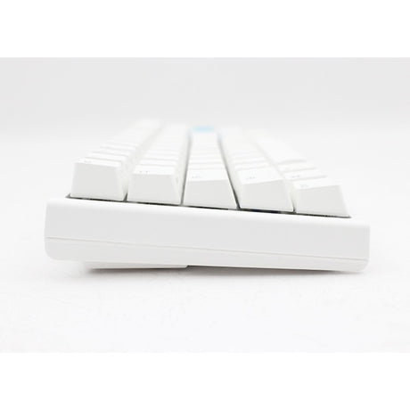 Ducky one 2 pro mini tastiera da gioco meccanica rgb classica bianca (bianca, layout us (qwerty), rosso ciliegia mx, 60%, led rgb, pbt double-shot, meccanica quack)