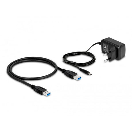 Delock Hub USB da 10 Gbps con 4 porte USB-A + 1 porta di ricarica rapida (grigio, incluso alimentatore)