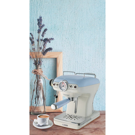 Macchina caffè espresso Ariete vintage 1389 15 (azzurro bianco)