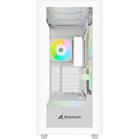 Custodia midi tower Sharkoon Rebel C60 RGB (bianco | 2x USB-A | 1x USB-C | RGB | vetro temperato)
