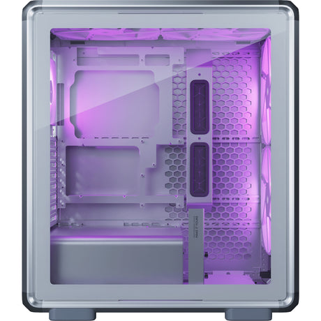 Cooler master masterframe alloggiamento midi tower argb da 500 mesh (argento | 2x USB-A | 1x USB-C | RGB | vetro temperato)