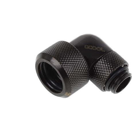 Alphacool eiszapfen raccordo a compressione per tubo rigido da 16 mm girevole a 90° attacco G1 4 (nero, zigrinato, nero profondo)