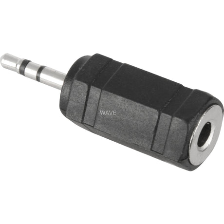 Adattatore Goobay jack maschio da 2,5 mm > porta femmina da 3,5 mm (nero argento, stereo)