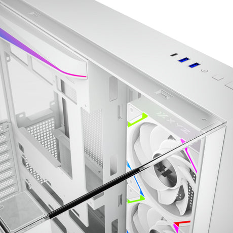 Custodia Midi Tower Xyz PC Gear Tesseract A-RGB (Bianco | 2x USB-A | 1x USB-C | RGB | Vetro temperato)