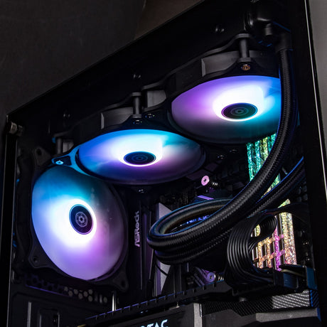 Ventola per case Silverstone air blazer 120r rgb (nera, 120 x 25 x 120 mm, pwm)