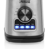 Frullatore Princess 212094 solid pro (acciaio inossidabile nero, 1,75 litri | blocco coltelli in acciaio inossidabile 6 coltelli | funzione di pulizia automatica | parti lavabili in lavastoviglie)