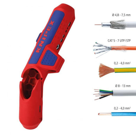 Attrezzo di smontaggio universale Knipex - ergostrip sinistro - rosso