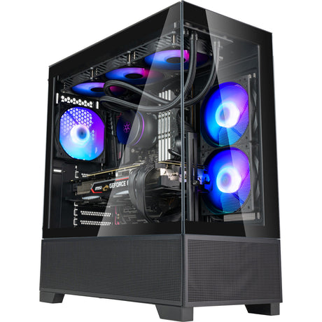 Custodia mini tower Silverstone lucid 05 (nero | 2x USB-A | 1x USB-C | RGB | vetro temperato)