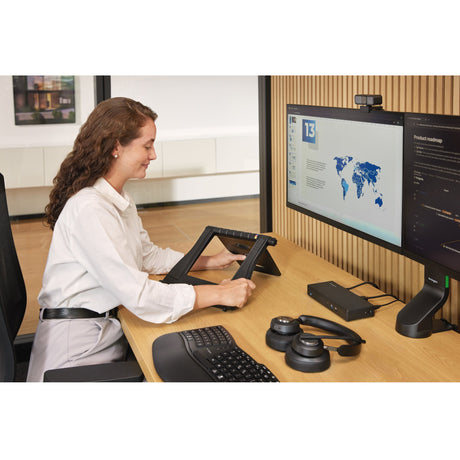 Tastiera ricaricabile Kensington pro fit ergo kb675 eq tkl (nera, layout eu (qwerty), membrana, 80% (tkl), bluetooth, 2,4 ghz)