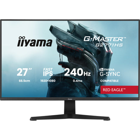 Monitor da gioco Iiyama g-master red eagle g2771hs-b1 27 (nero, 2x HDMI, porta display, 240 Hz)