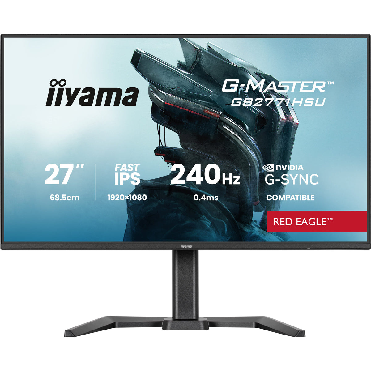 Monitor da gioco Iiyama G-Master Red Eagle GB2771HSU-B1 27 (nero, 2x HDMI, DisplayPort, USB-A, USB-C, 240 Hz)