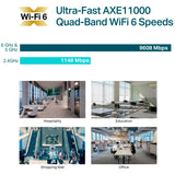 Tp-Link EAP690E HD Ax11000 Montaggio a soffitto Quad Band WiFi 6° Access Point