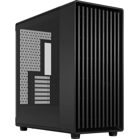 Custodia midi tower Fractal design north xl momentum edition (colore legno nero | 2x USB-A | 1x USB-C | vetro temperato)