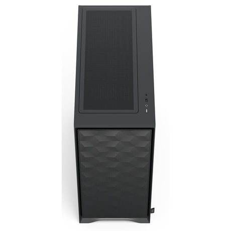 Custodia midi tower pop 2 air dal design frattale (nero | 1x USB-A | 1x USB-C | vetro temperato)
