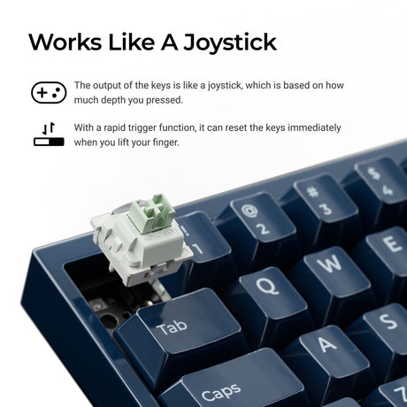 Keychron q16 he tastiera con interruttore magnetico 8k (verde chiaro, layout us (qwerty), lime ultraveloce, 65%, rgb, hot swap, 8k)
