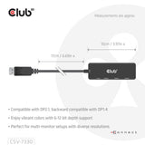 Club 3D Display Port a triplo hub HDMI 8K60Hz (nero)