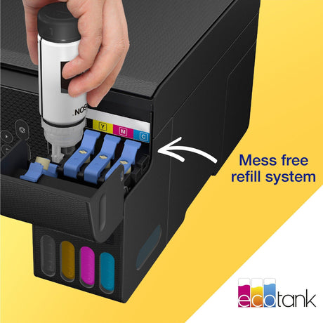 Epson ecotank et-2871 stampante multifunzione wi-fi a4 con serbatoio d'inchiostro stampante inkjet all-in-one (nero, scansione, copia, wi-fi, inclusi fino a 3 anni di inchiostro)