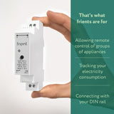 Relè relè smart din Frient (grigio chiaro, zigbee)