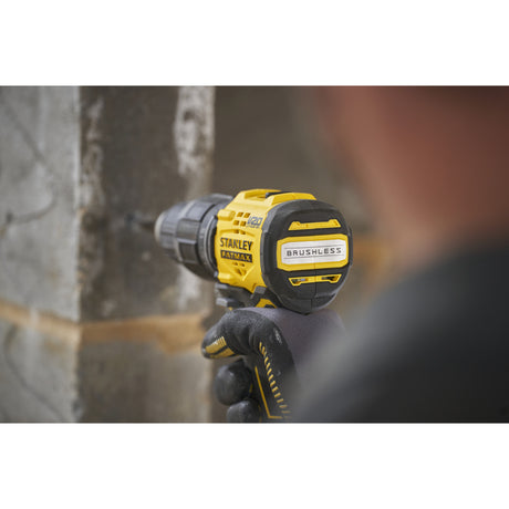 Trapano avvitatore a percussione Stanley Fatmax V20 18V (nero giallo, 2 batterie e caricabatterie inclusi, con custodia)