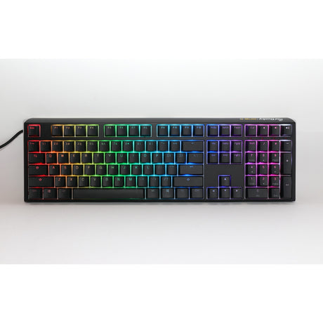 Ducky one 3 tastiera meccanica classica rgb (nera, layout americano (qwerty), cherry mx speed silver, 100%, led rgb, double-shot pbt, hot-swapable, meccanica quack)
