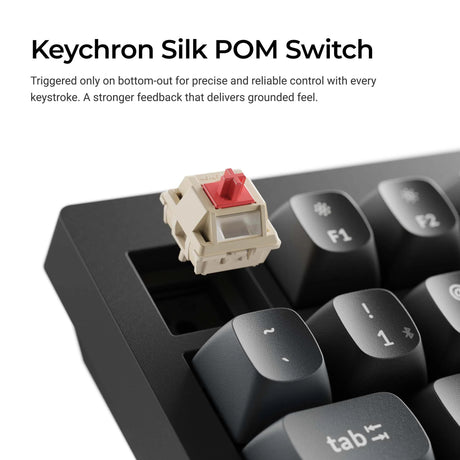 Tastiera meccanica personalizzata wireless Keychron v1 ultra 8K (nera, layout americano (qwerty), pom banana in seta, 75%, rgb, hot swap, 2,4 ghz | bluetooth 5.3 | usb-c)