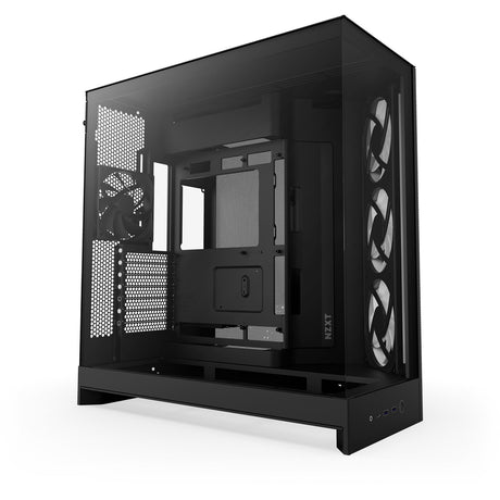 Custodia midi tower Nzxt h9 flow rgb (nero (opaco) | 2x usb-a | 1x usb-c | rgb | vetro temperato)