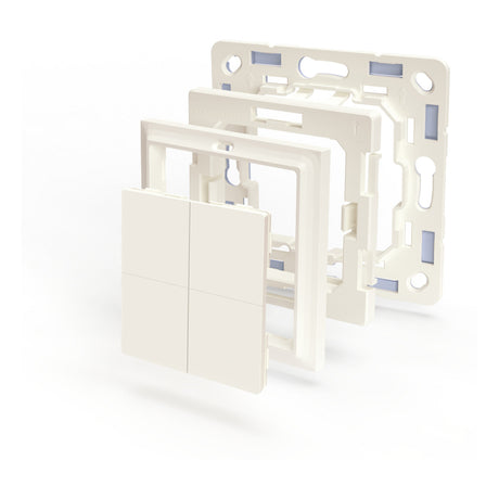 Interruttore da parete Shelly blu 4 + interruttore adattatore gira merten (bianco, bluetooth 4.2)