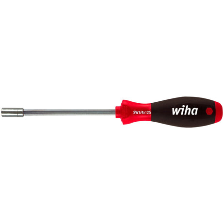 Cacciavite Wiha con portainserti finitura morbida magnetico (nero rosso, 1 4 )