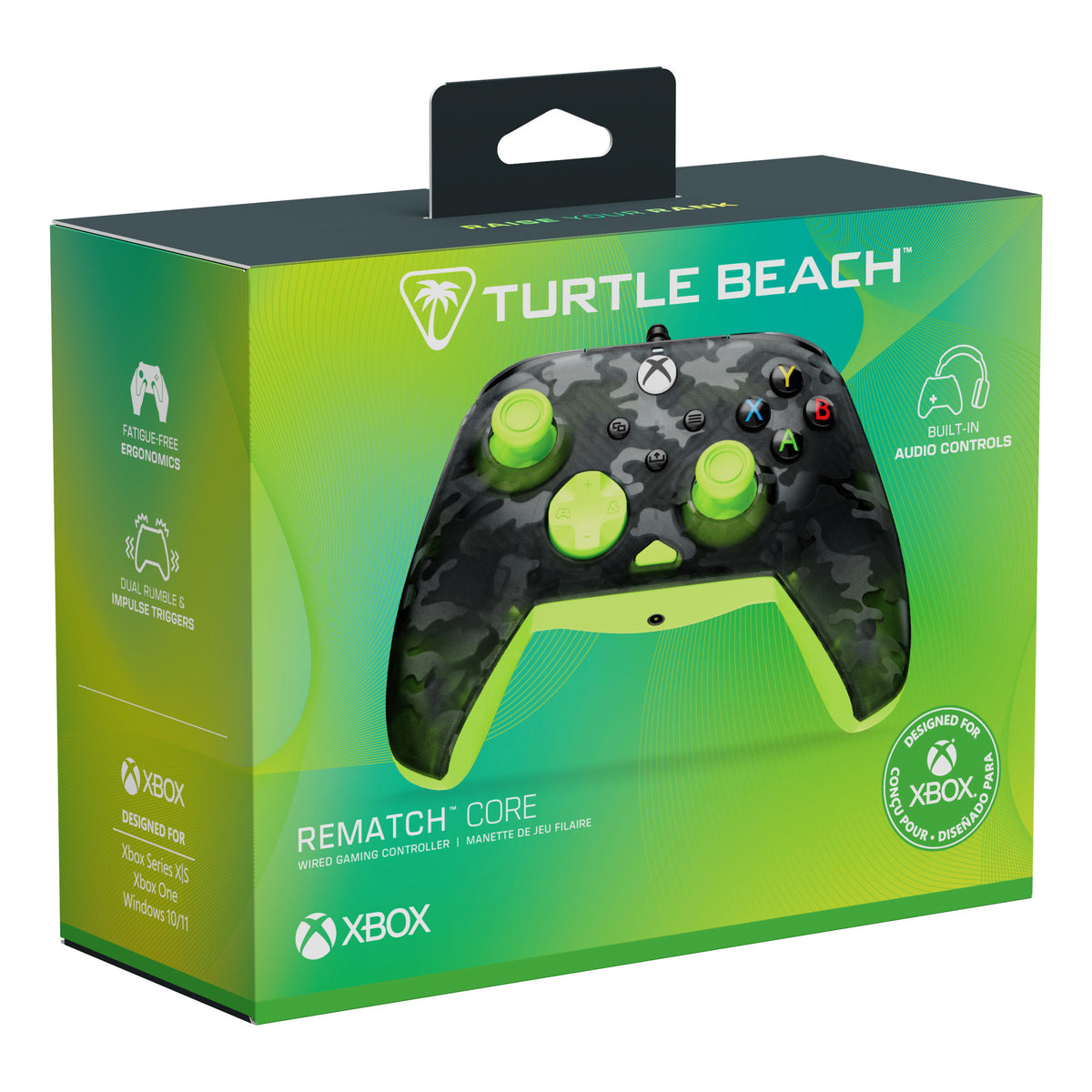 Controller cablato Turtle Beach Rematch Core (Nero Giallo, Xbox Series X|S, Xbox One, PC)