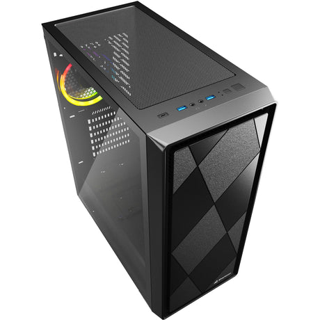 Custodia midi tower Sharkoon vs8 rgb nera (nera | 2x usb-a | 1x usb-c | rgb | vetro temperato)