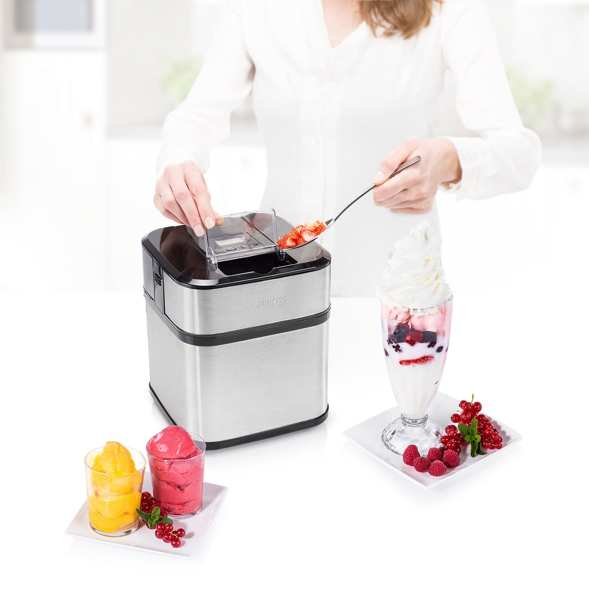 Macchina per gelato Princess 282605 gelatiera (acciaio inossidabile nero, 1,5 litri)