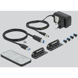 Delock switch kvm displayport 1.4 8k 30hz con USB 3.0 e switch kvm audio