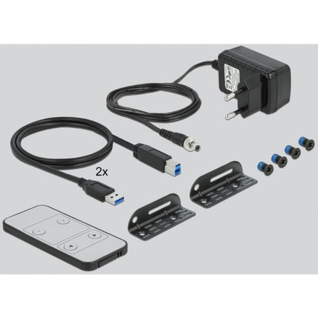 Delock switch kvm displayport 1.4 8k 30hz con USB 3.0 e switch kvm audio