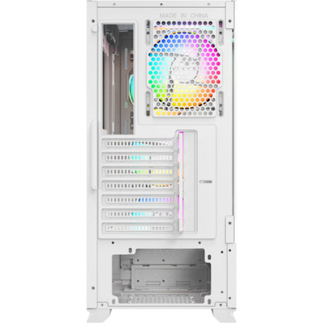 Xyz PC Gear Airone 300-X Mesh Midi Tower Custodia (Bianco | 1x USB-A | 1x USB-C | Vetro temperato)
