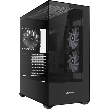 Custodia midi tower Sharkoon sk6 argb (nera | 2x usb-a | rgb | vetro temperato)