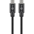 Cavo USB-C super veloce per ricarica e sincronizzazione Goobay (nero, 1,5 metri)