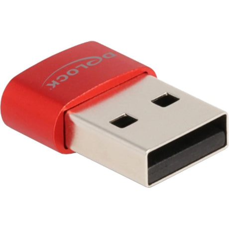 Delock Adattatore USB 2.0 USB-A maschio > USB-C femmina (rosso)