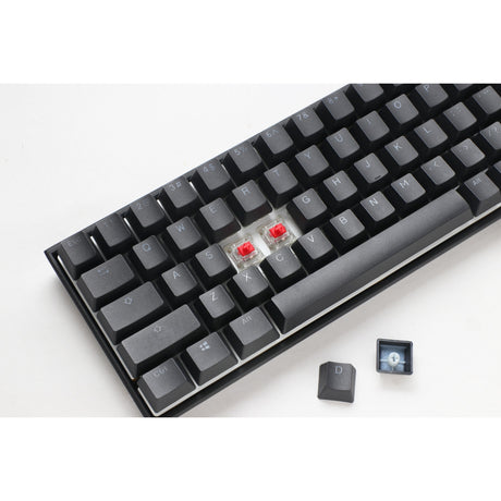 Tastiera meccanica Ducky mecha pro sf rgb (nera, layout us (qwerty), rosso ciliegia mx, 65%, led rgb, pbt double-shot)