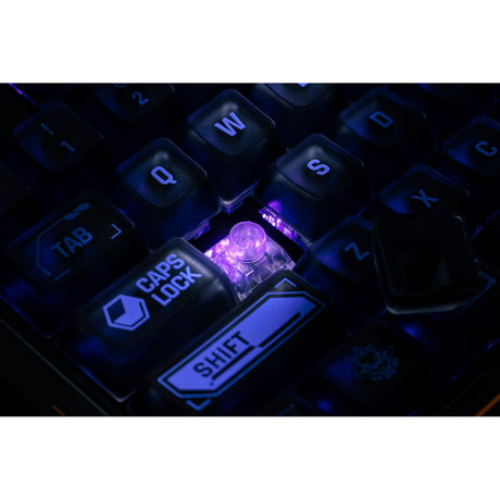 Tastiera meccanica 8bitdo retro 87 - mecha break (nera, layout us (qwerty), kailh box Jellyfish Pro Glaze, 80% (tkl), copritasti in ABS, hot-swap, bluetooth le 5.0, wireless 2.4ghz, USB)