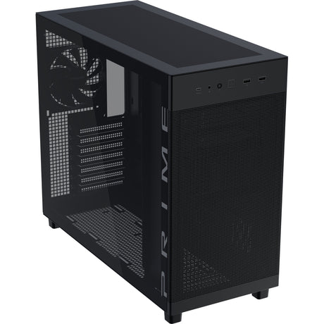 Asus Prime Ap303 - Alloggiamento Midi Tower con pannello in vetro temperato (Nero | 2x USB-A | 1x USB-C | Vetro temperato)