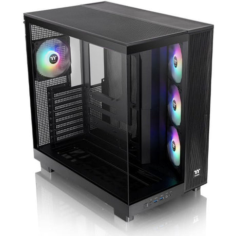 Custodia Thermaltake View 380 XL TG ARGB MIDI Tower (nero | 2x USB-A | 1x USB-C | RGB | vetro temperato)