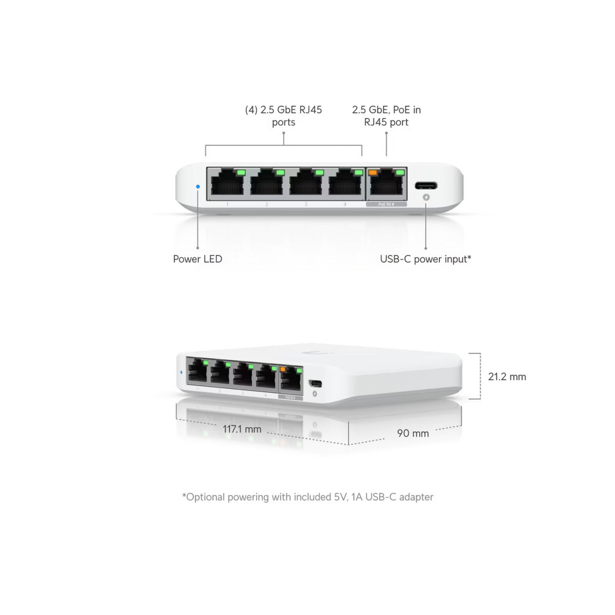 Interruttore Ubiquiti flex mini 2.5g (bianco)