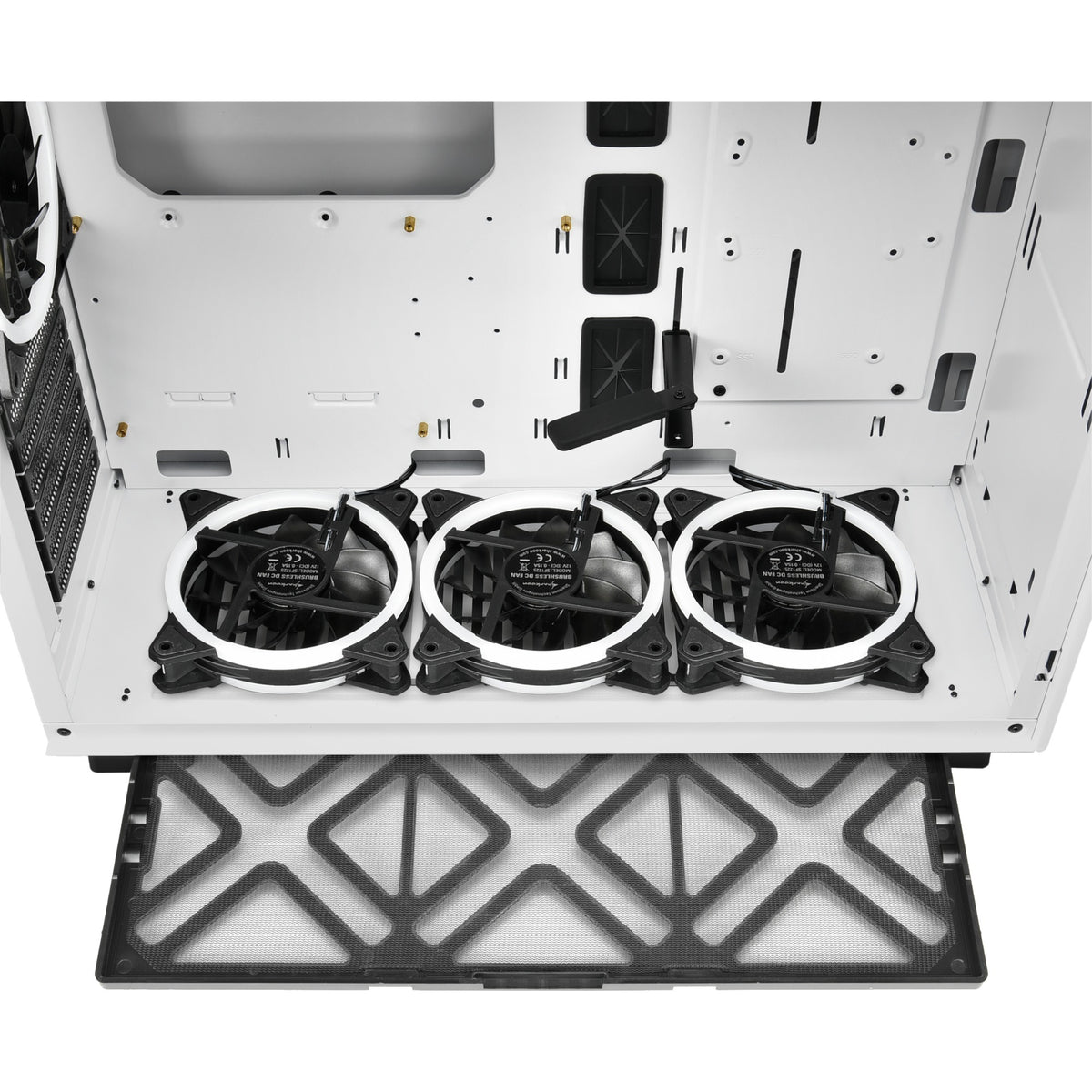 Custodia midi tower RGB Sharkoon in puro acciaio (bianco | 2x USB-A | RGB | vetro temperato)