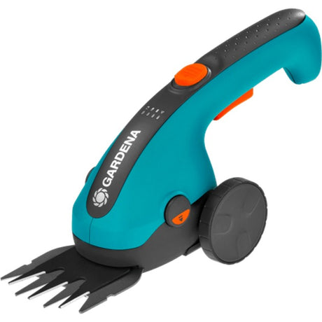 Forbici per erba a batteria Gardena classiccut li set (turchese nero, inclusa batteria agli ioni di litio 2,5 Ah, manico telescopico)