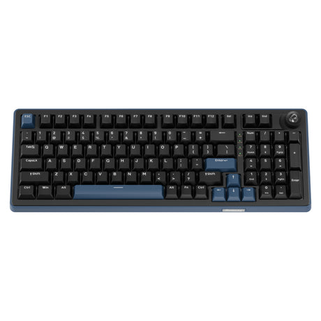 Tastiera meccanica Ducky OK-M-98 RGB (nera, layout USA (QWERTY), KTT lineare, 96%, RGB, hot-swap, PBT, 2,4 GHz | Bluetooth | USB-C)